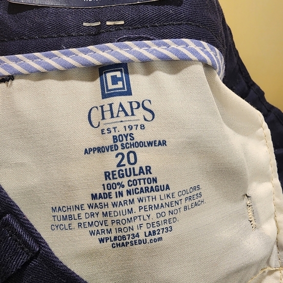 CHAPS Boys Schoolwear Navy Blue 100% cotton pant size 20 NWT - Picture 10 of 13